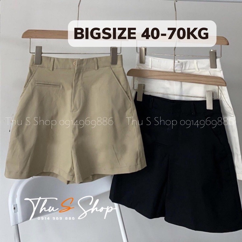 Quần short Đùi Nữ KaKi Dáng Lửng, Ống Rộng Mềm Mát