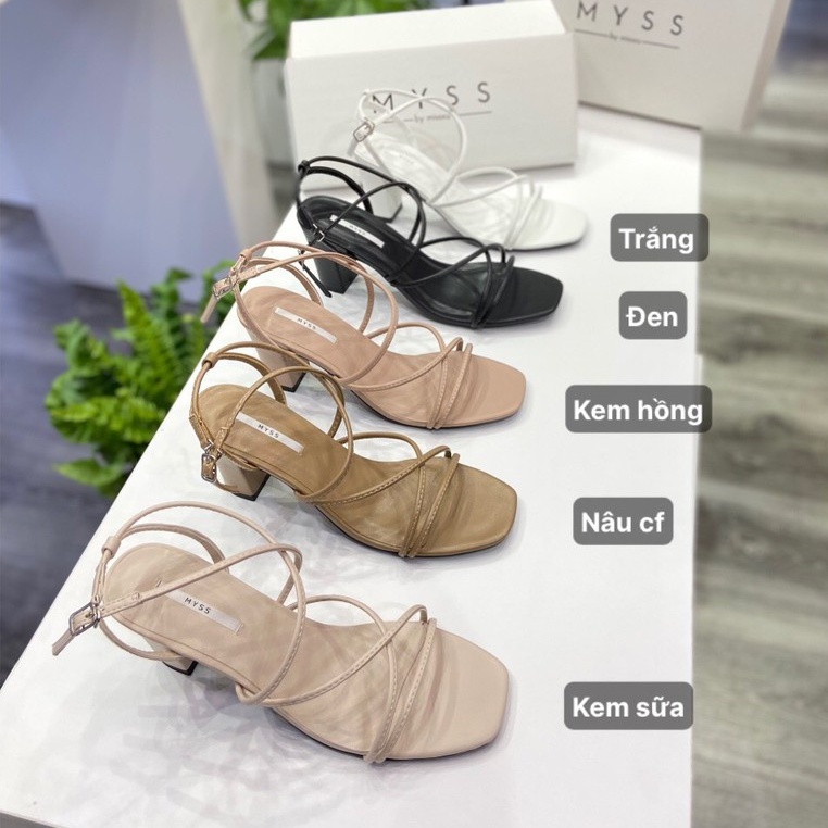 Giày sandal nữ chéo 2 lần 7cm thời trang MYSS - SD86