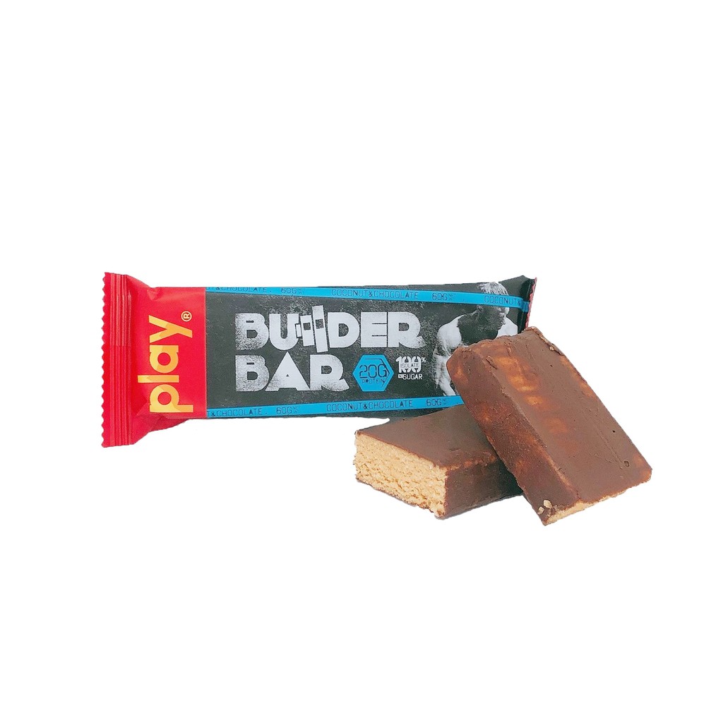 Hộp 12 Thanh Protein Builder PLAY Vị Dừa Socola – PLAY Protein Builder Bar Coconut & Chocolate