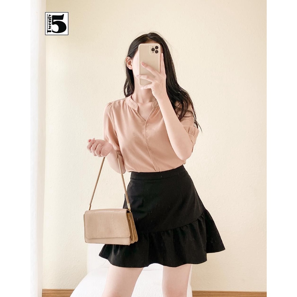 Chân váy công sở bè đuôi cá chéo dáng ngắn Twentyfive TC5