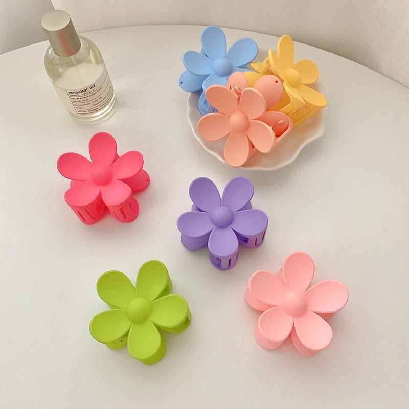 Kẹp Tóc Hoa Bằng Nhựa Acrylic Nhiều Màu Sắc Phong Cách Hàn Quốc Đơn Giản Dành Cho Nữ