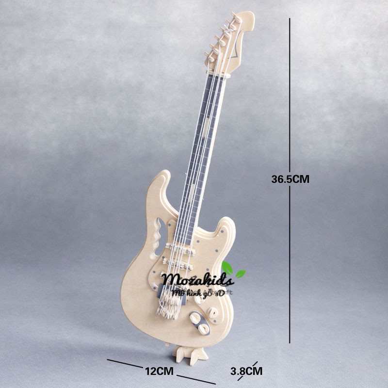 Đồ chơi lắp ráp gỗ 3D Mô hình Guitar Điện