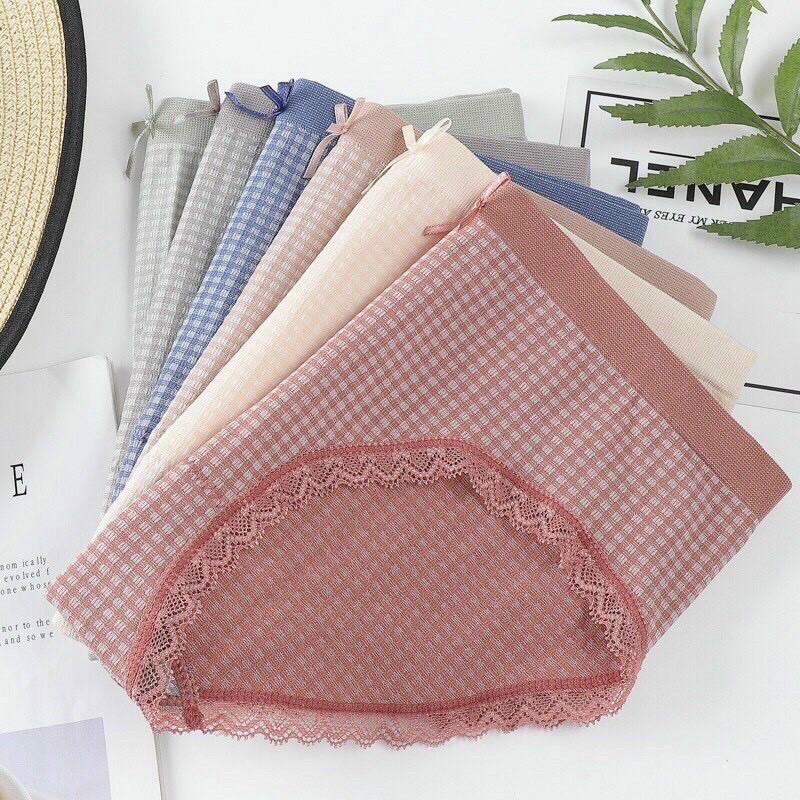 QUẦN LÓT COTTON KẺ CA RÔ SIÊU CÁ TÍNH