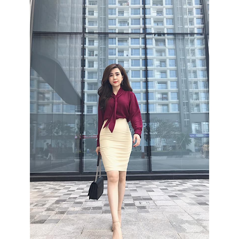 Váy bút chì công sở xẻ hông công sở | BigBuy360 - bigbuy360.vn