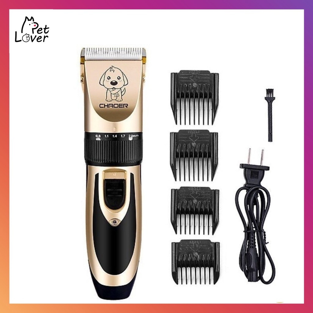 Tông đơ cắt lông chó, máy cắt lông chó, 4 lưỡi căn chỉnh, chạy pin sạc điện, siêu bền, siêu bén