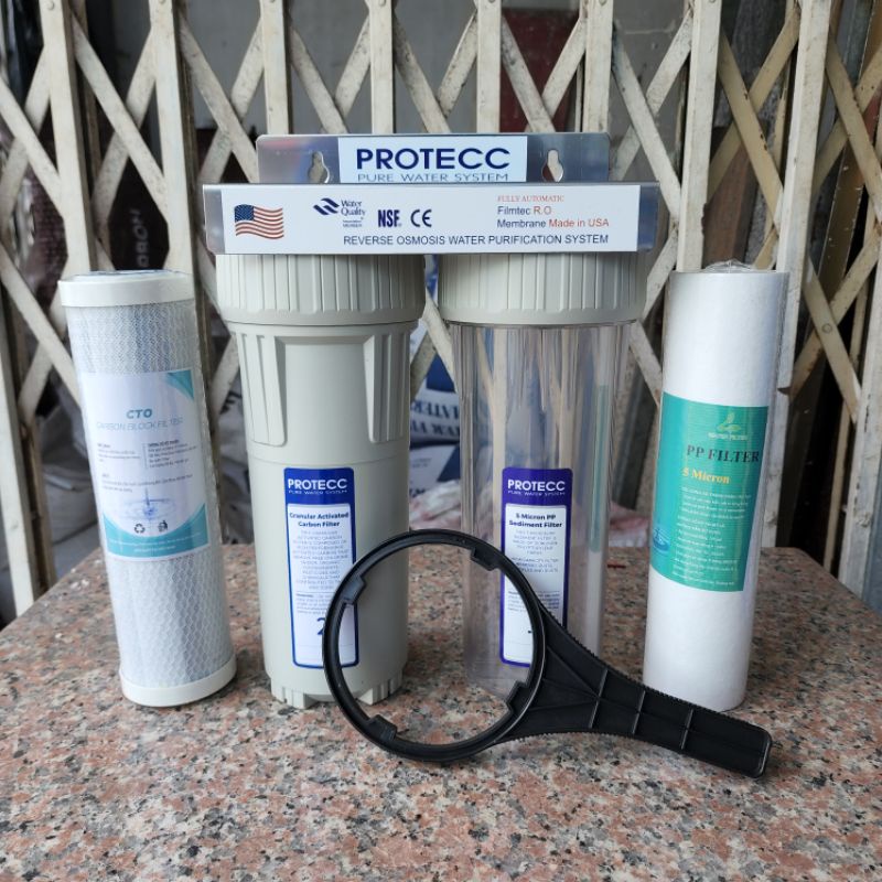 BỘ ĐÔI TAIWAN ⚡️ XẢ KHO ⚡️ 10 INCH 2 RON LỌC NƯỚC - BỘ LY ĐÔI LỌC NƯỚC , LỌC CẶN , RỬA RAU , NẤU ĂN - BỘ ĐÔI LỌC THÔ