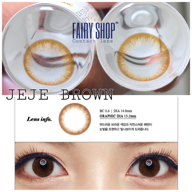 Kính Áp Tròng JEJE BROWN 14.0mm - Kính Áp Tròng FAIRY SHOP CONTACT LENS - độ cận 0 đến 8