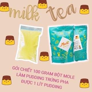 Bột Pudding Mole 200g Thạch Pudding Trứng Phô Mai Chocolate Cà Phê Khoai Môn