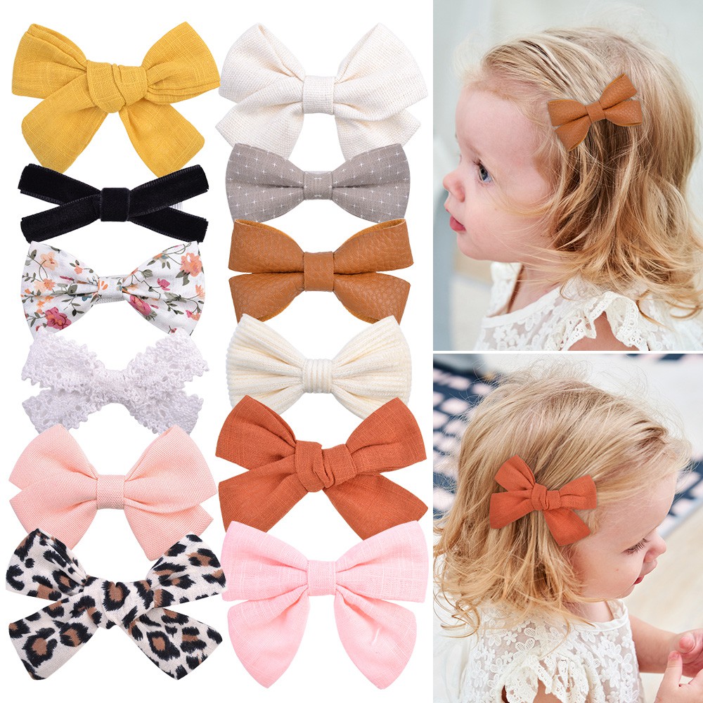 Kẹp tóc KIDSBOWS trang trí nơ đơn giản xinh xắn dành cho bé gái