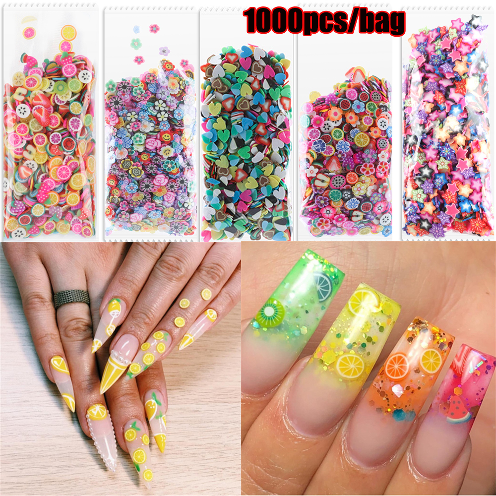 [Hàng mới về] Túi 1000 miếng dán trang trí móng tay 3D nghệ thuật thời trang