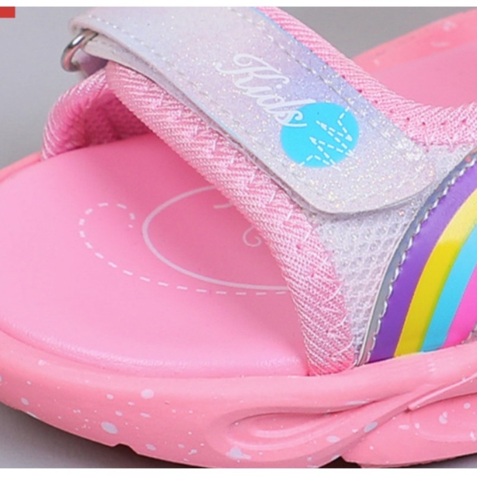 Dép cho bé gái, dép sandal bé gái có đèn màu hồng công chúa Elsa bé 1-12 tuổi siêu nhẹ và bền