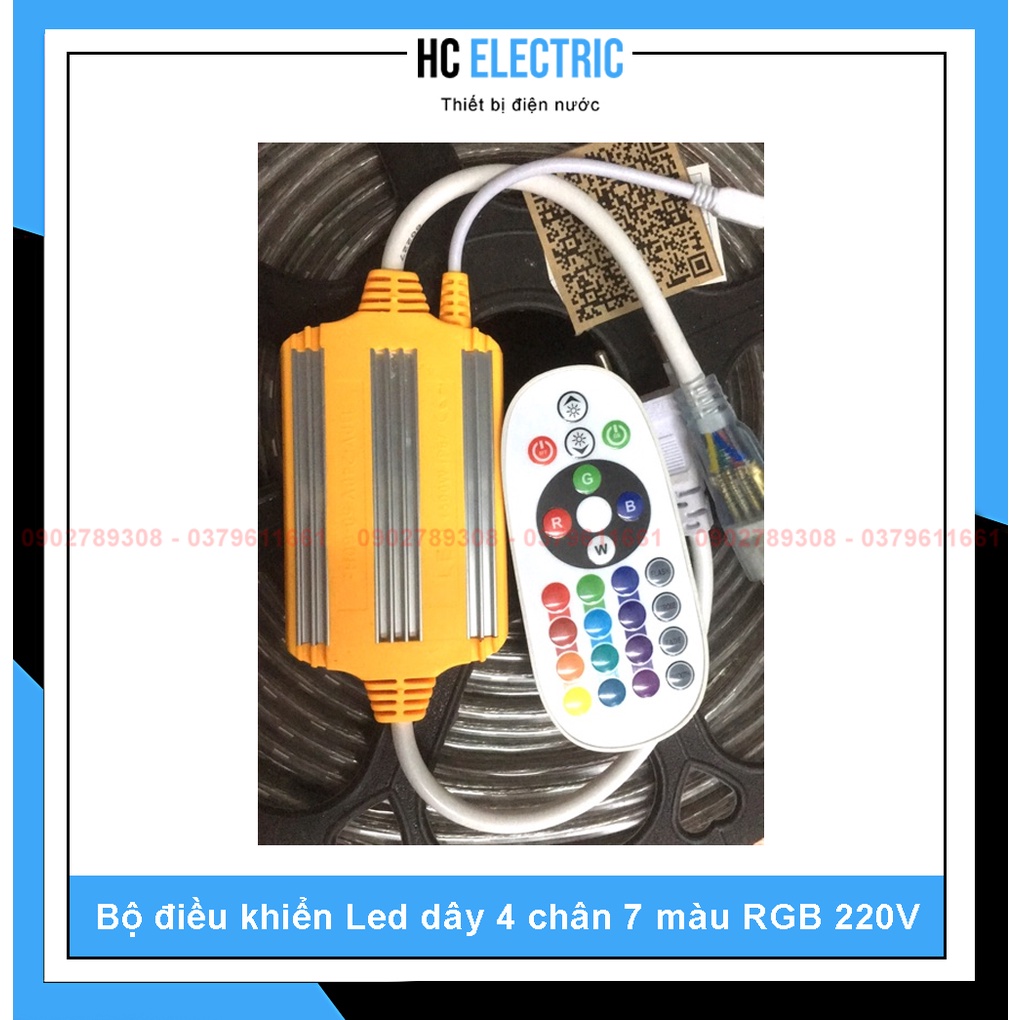 LED DÂY ĐỔI 7 MÀU LED DÂY CHỚP - SÁNG NHIỀU CHẾ ĐỘ  3014 RGB 4 CHÂN -220V