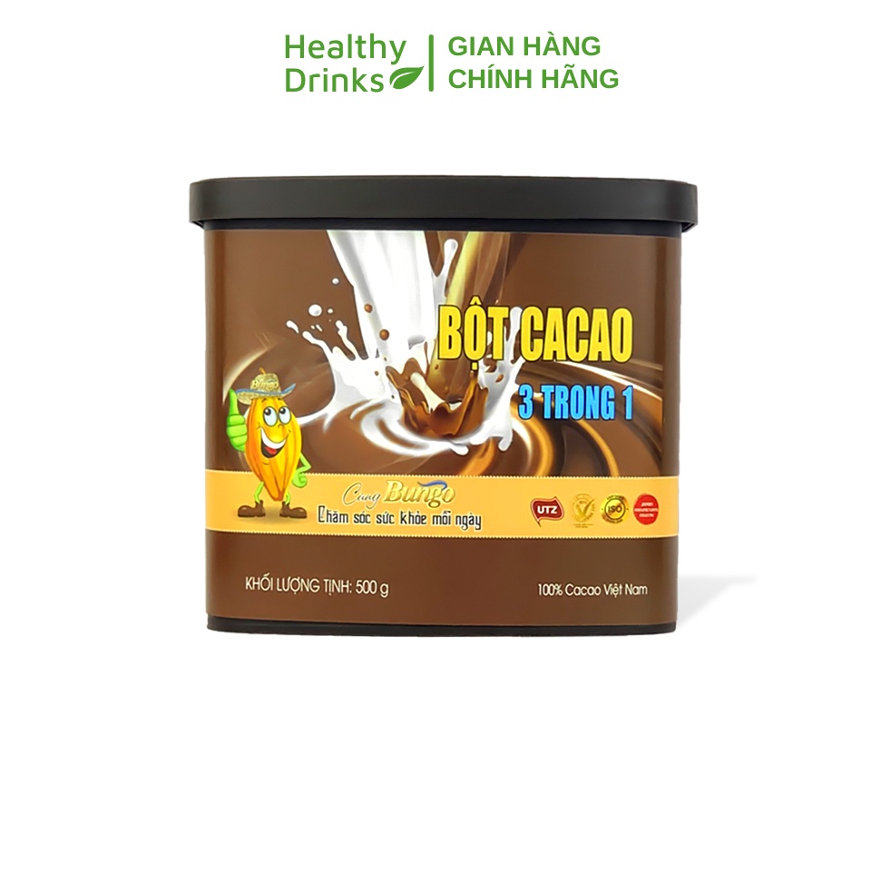 Bột Cacao Sữa Hoà Tan 3in1 Bungo TD - Hộp 500g