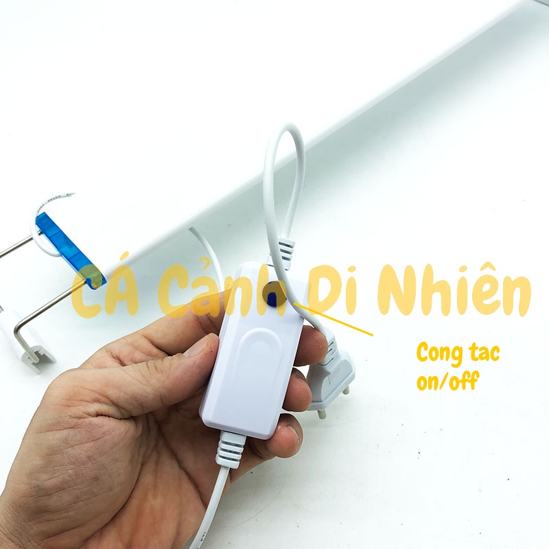 Đèn LED máng kẹp thành hồ cá 50-60 cm 18W 2 dãy màu TRẮNG - ĐỔI MÀU 36 LED P500