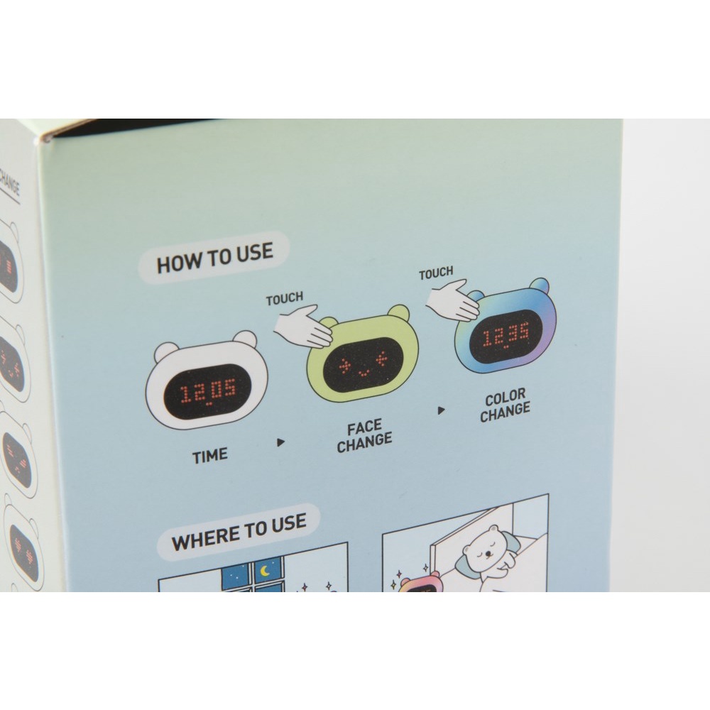 Đồng Hồ ARTBOX Hàn Quốc Hình Gấu Vỏ Silicon Mềm Phát Đèn