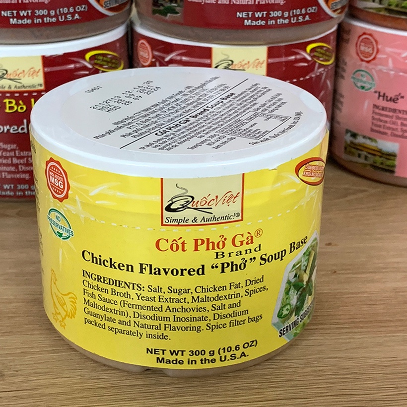 Gia vị nấu phở gà Quốc Việt hộp 300g - Cốt cô đặc Nhập Khẩu USA