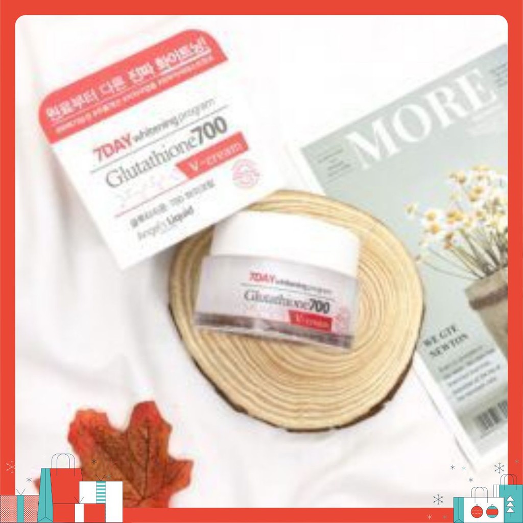 Kem Dưỡng Trắng Da 7Day Whitening Program Glutathione 700 V-Cream 50G [MẪU HOT]