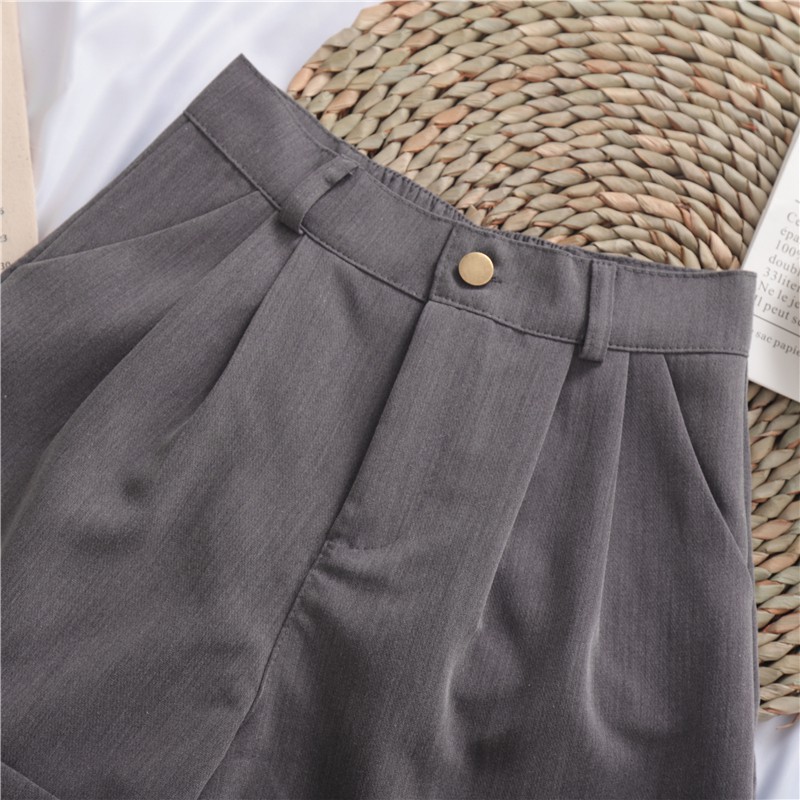 Xiaozhainv Quần ngắn ống rộng plus size Phong Cách Hàn Quốc