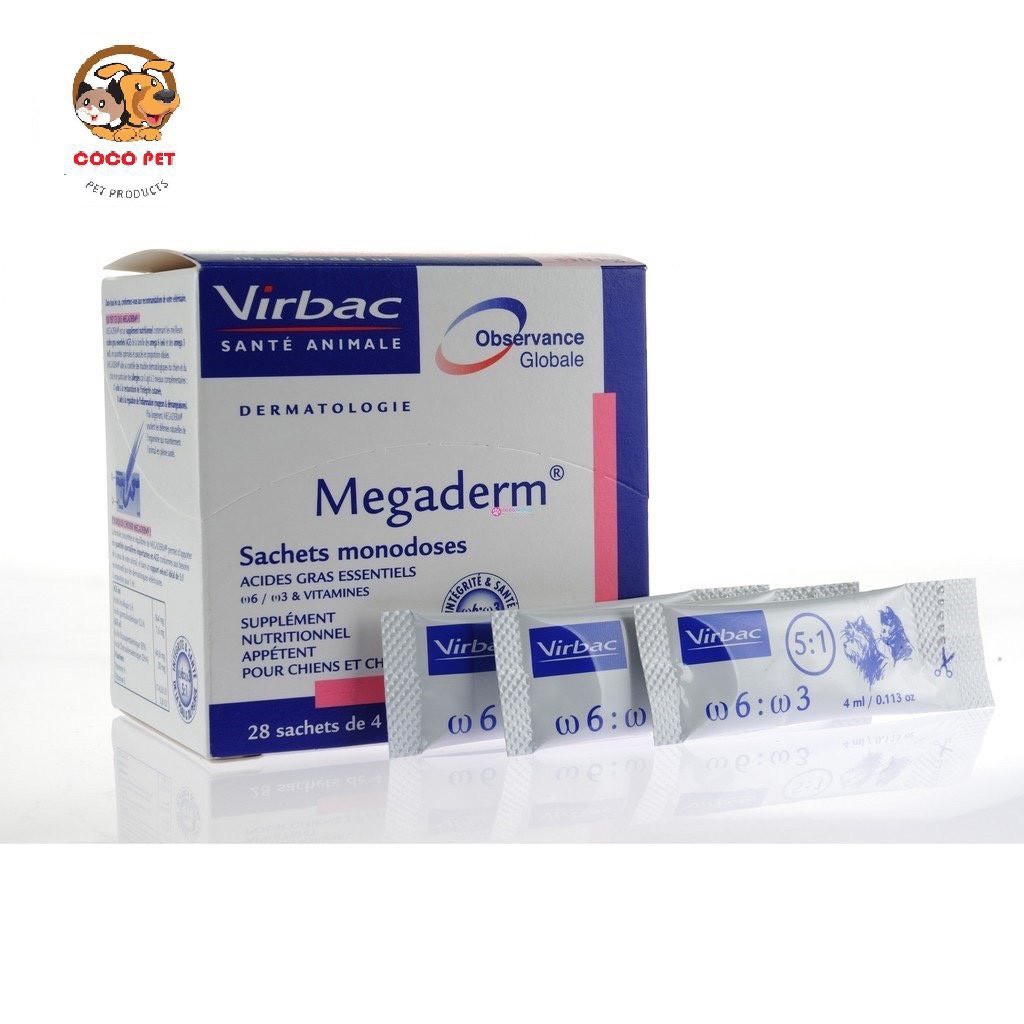 Gel Virbac Megaderm 4ml Giúp Dưỡng Da Khoẻ, Mượt Lông Và Giảm Ngứa Cho Chó Mèo