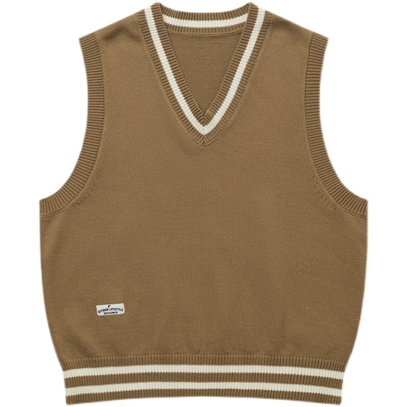 Áo Sweater Dệt Kim Cổ Chữ V Dáng Rộng Phong Cách Hàn Quốc Thời Trang Mùa Thu 2022 Cho Nam Và Nữ