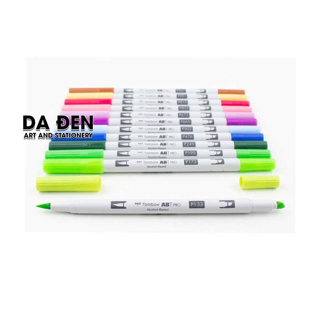 [DA ĐEN] Bộ 12 Bút Dual Marker Tombow ABT Pro - NATURE (Tặng Kèm Túi Cuộn Bút Giới Hạn)