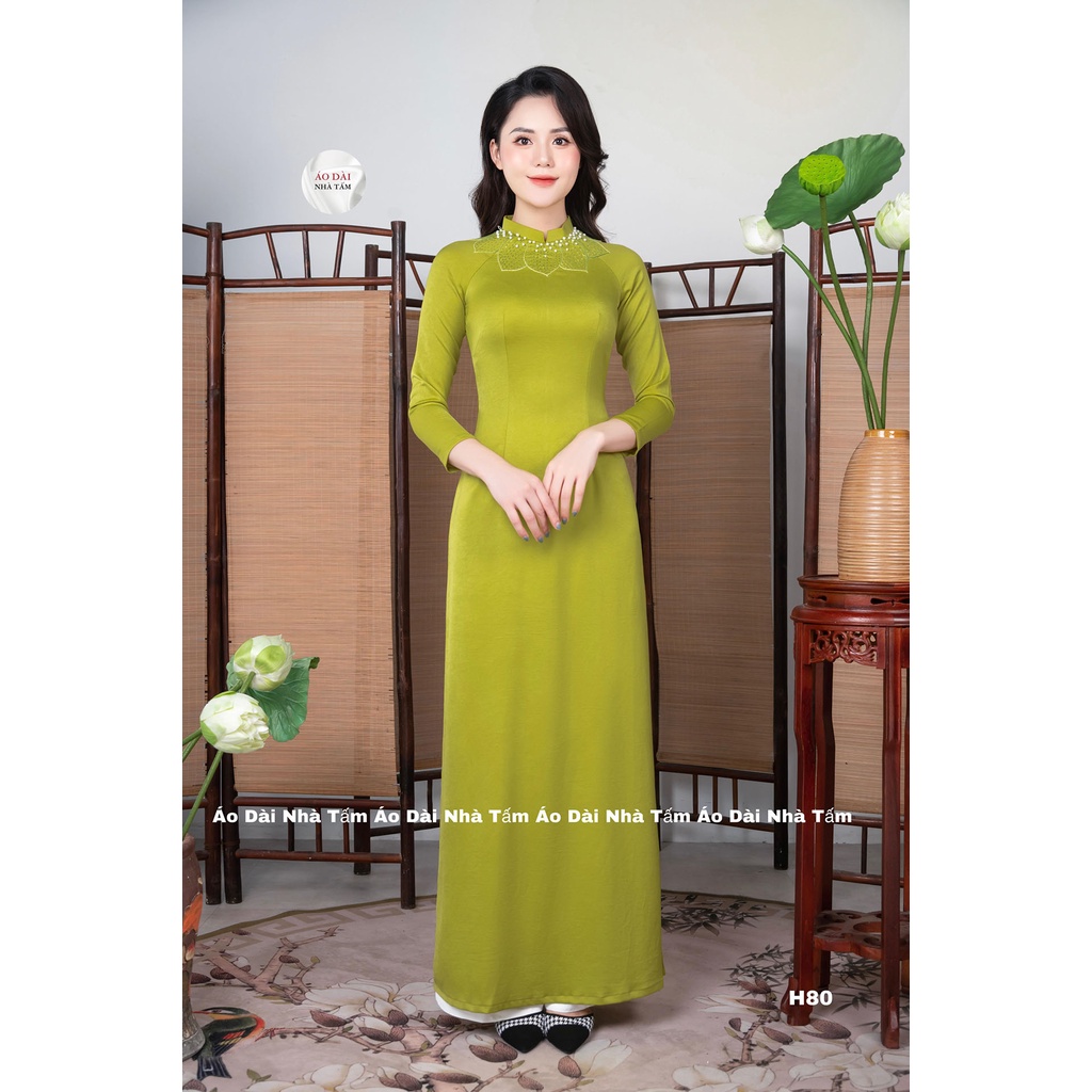 ÁO DÀI THÊU, ÁO DÀI NHÀ TẤM H80