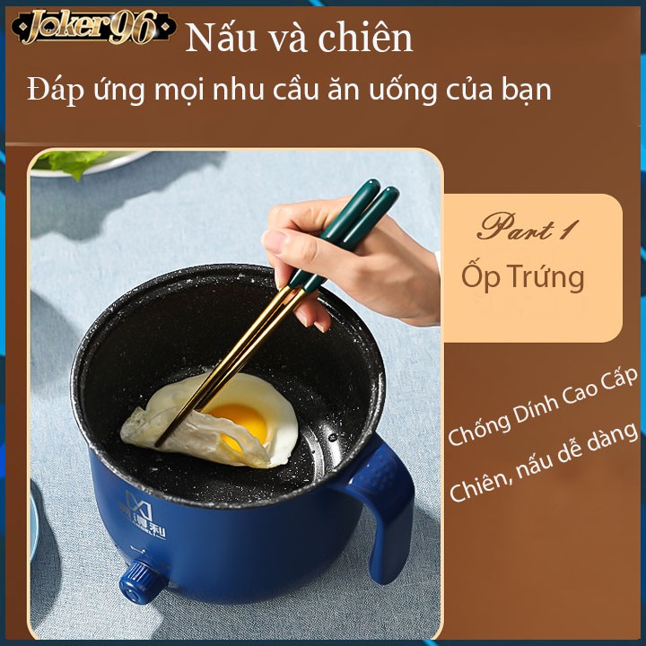 𝑭𝑹𝑬𝑬 𝑺𝑯𝑰𝑷 Nồi Lẩu Điện Shiban Mini Núm Xoay 2 NẤC NHIỆT Kèm Giá Hấp 1,8L, Ca Nấu Mì,Nấu Cơm Đa Năng 2 Tầng Cao Cấp