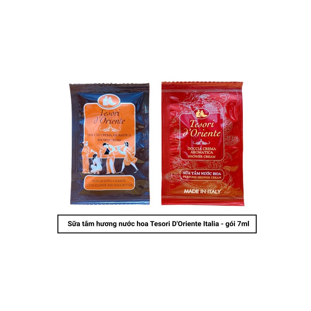 Sữa Tắm Nước Hoa Tesori Dưỡng Trắng Da Dạng Gói 7ml