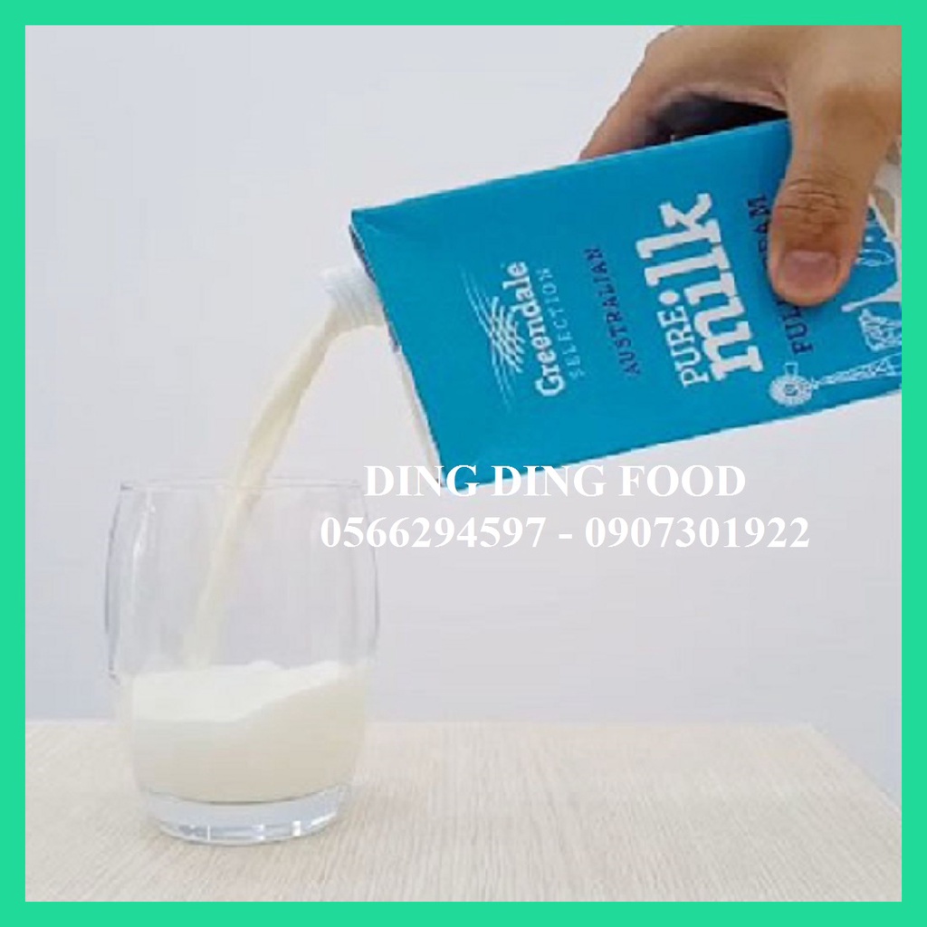 [ HSD 6/2022 ] 1 Hộp Sữa Tươi Nguyên Kem Greendale 1 Lít , Sữa Greedale Fullcream 1 Lít - DING DING FOOD