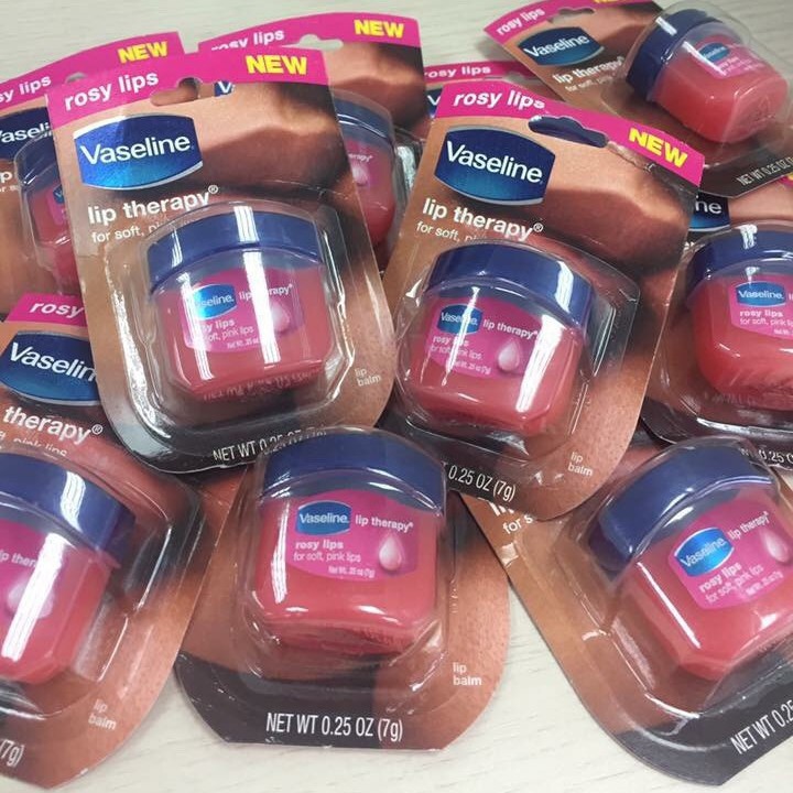 Son dưỡng môi cam kết làm hồng môi chỉ trong 2 tháng- Vaseline Rosy lips hàng chuẩn 100%