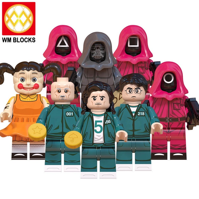 Mô hình non lego Minifigures Nhân Vật Trong Trò Chơi Con Mực Squid Game WM6131