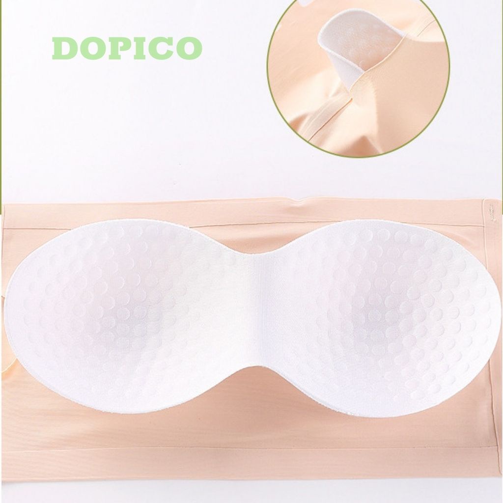 Áo bra nữ không dây đẹp, áo ngực không dây mút mỏng chất su mặc mát DOPICO B8883
