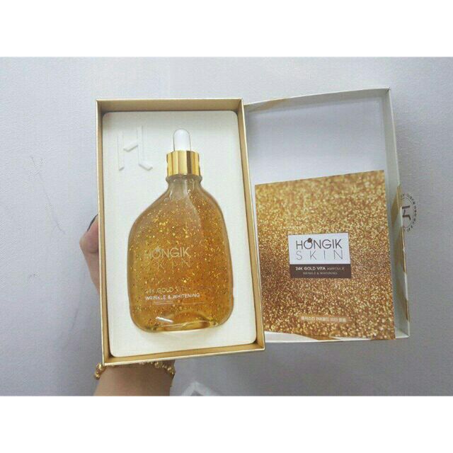 100ml Tinh Chất Vàng Non Hongik Skin 24K Gold Vita Ampoule Hàn Quốc