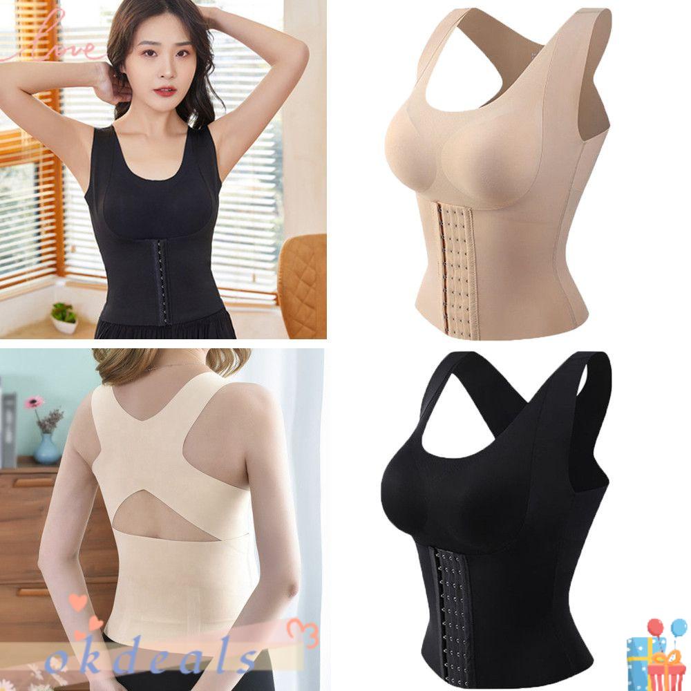 Okdeals Áo Ngực Không Dây Khóa Cài Trước Sau Chữ X Có Thể Điều Chỉnh Vòng Đệm
