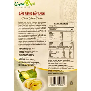 Sầu riêng sấy lạnh 30gram (Thăng hoa)