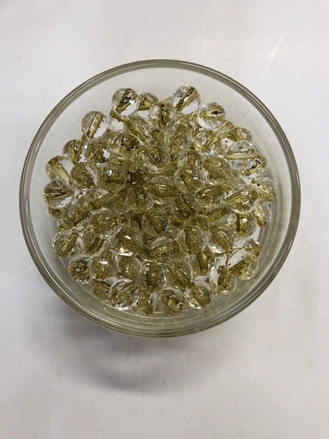 100G Chuỗi Hạt Pha Lê Nhựa 8mm Wat (có nhân màu)