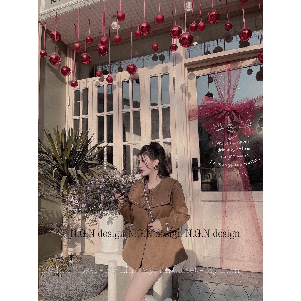 Khoác dạ NGN bèo túi viền - 2262- Freesize | BigBuy360 - bigbuy360.vn