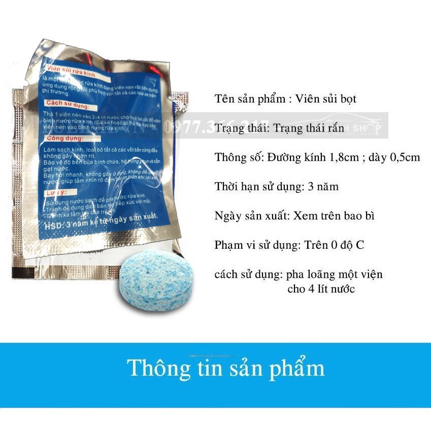 Viên sủi rửa kính ô tô MINH DƯƠNG (YANG) tẩy sạch kính tạo hiệu ứng lá sen