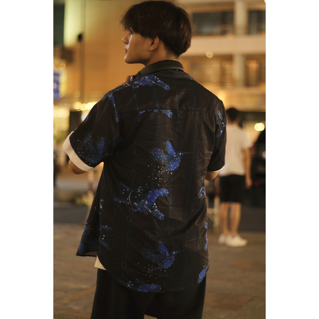 [CLIP THẬT] Áo sơ mi tay ngắn họa tiết FREEDOM mende tay lỡ, FORM UNISEX | BigBuy360 - bigbuy360.vn