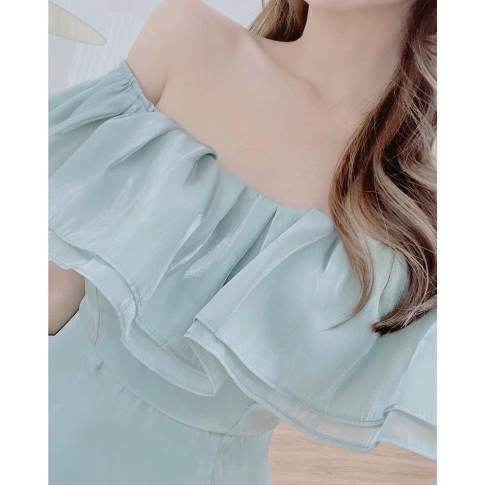 Đầm nữ, đầm bệt vai xanh mặc được 2 kiểu thêm sự lựa cho cho các nàng phom chuẩn hàng cao cấp Tây Thi Shop | BigBuy360 - bigbuy360.vn