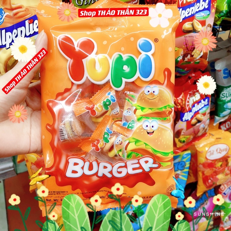 Kẹo Dẻo mềm Yupi Burger Hương Trái Cây 96g