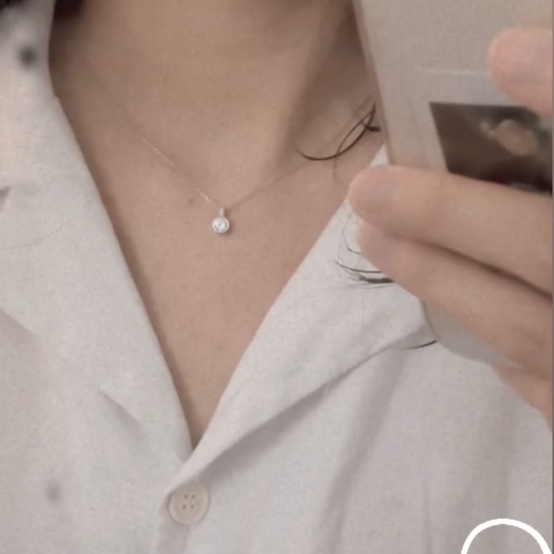 Dây chuyền bạc mặt đá nhỏ Choco Jewelry