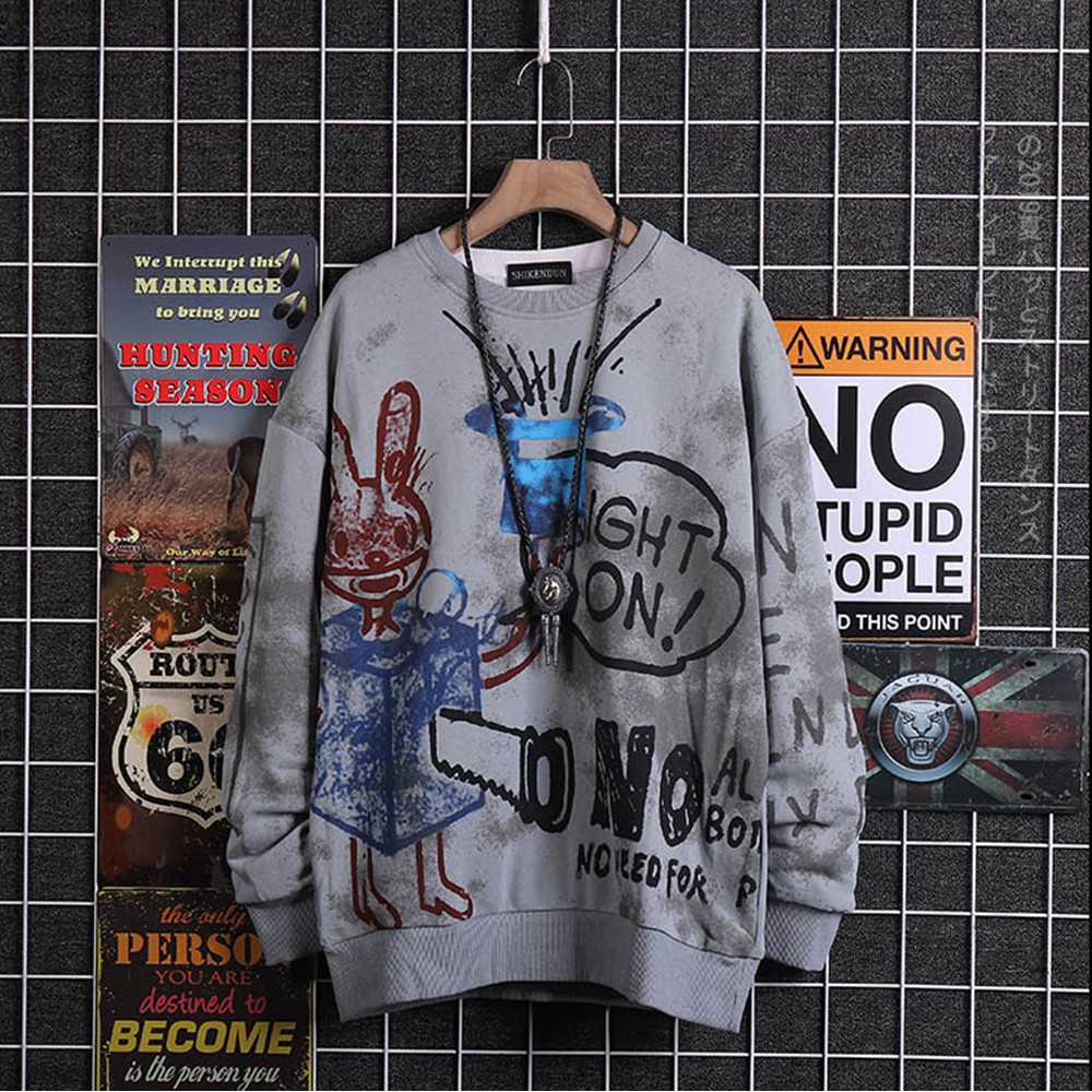 Áo Sweater Nỉ Nam Cổ Tròn Hình In Thỏ Magic Thu Đông Hàn Quốc ZENKODLMEN AO TOP NAM 90000151 | BigBuy360 - bigbuy360.vn