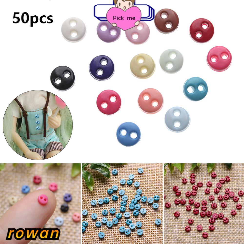 Set 50 cúc áo 4mm xinh xắn cho búp bê