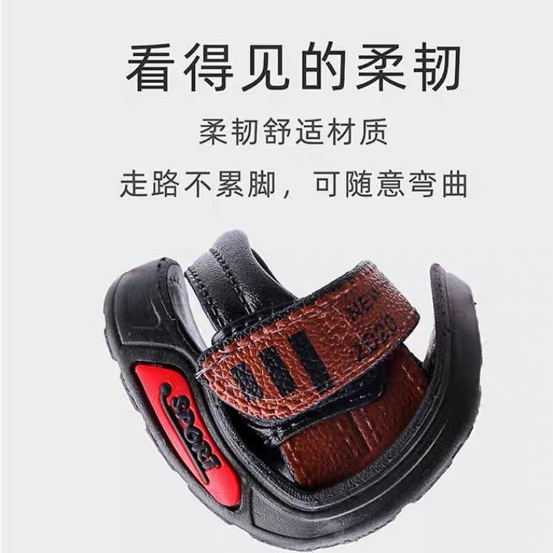 dép quai hâu trẻ con nam giả da sport chất liệu cao su siêu dẻo