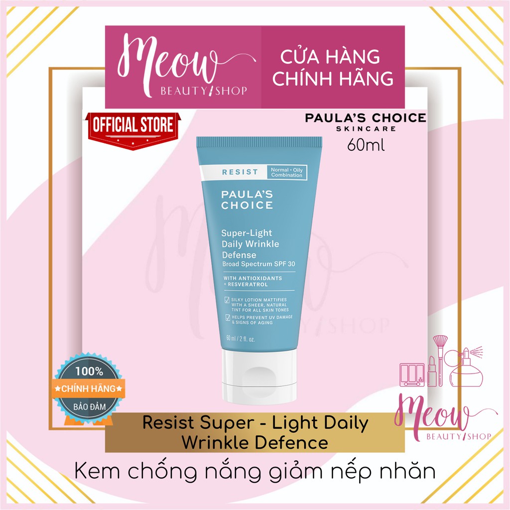 Kem chống nắng Paula’s Choice đa năng siêu nhẹ không bết dính Resist Super 60ml