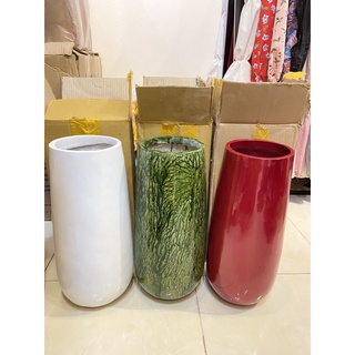 Chậu composite dáng bom cao 48cm