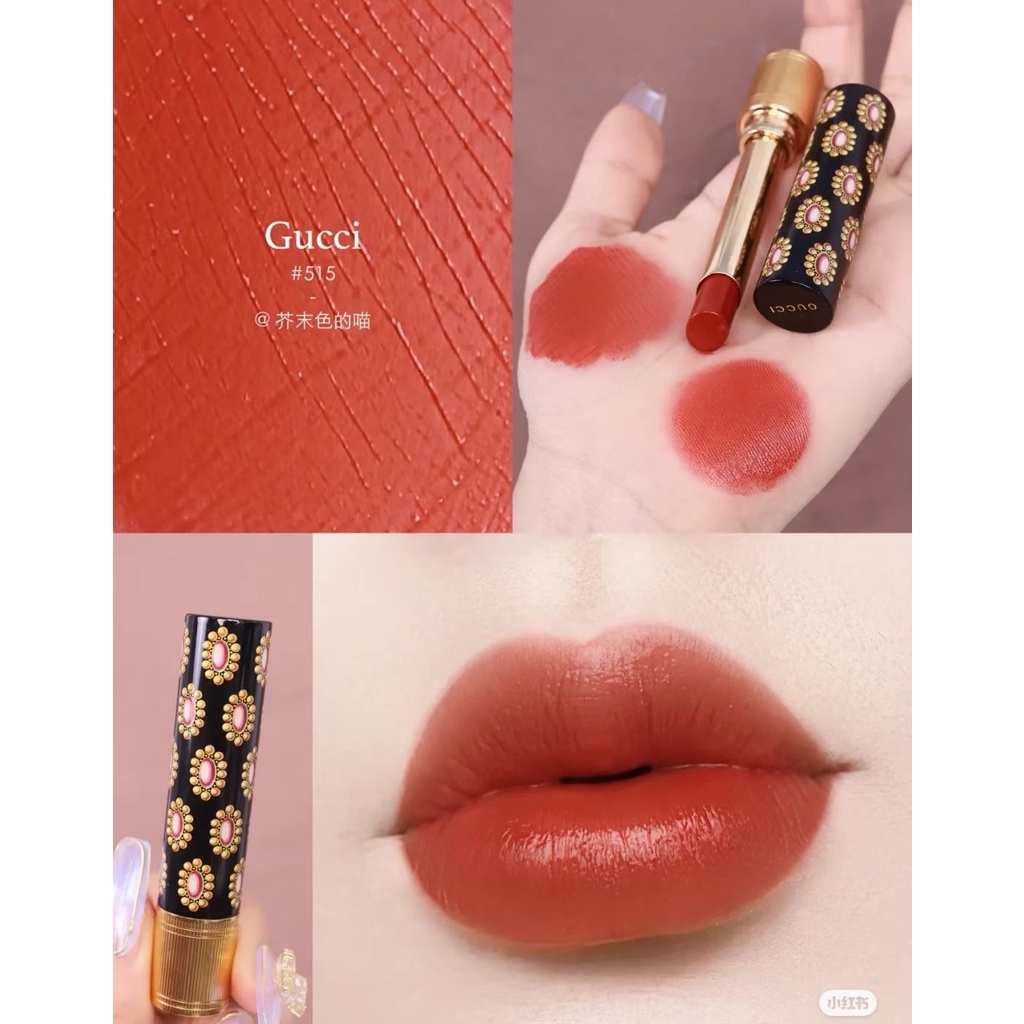 Son Gucci Rouge Matte Lipstick, Gucci Matte, Satin Full size, Hàng Chính Hãng Full Size Có Bill