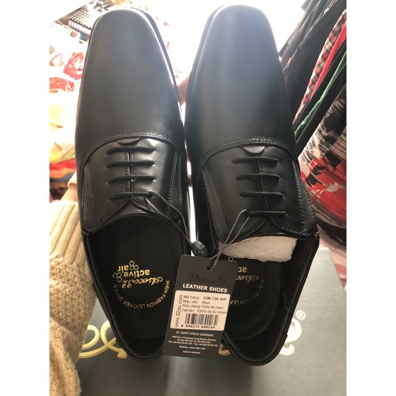 Giày da nam công sở cao cấp không dây đế hơi Aseco 32 729 AIR