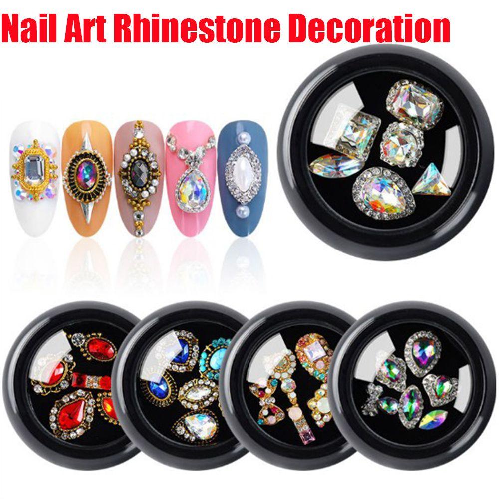 Hộp Phụ Kiện Trang Trí Móng Nghệ Thuật Hình Bát Giác 3D Bằng Hợp Kim